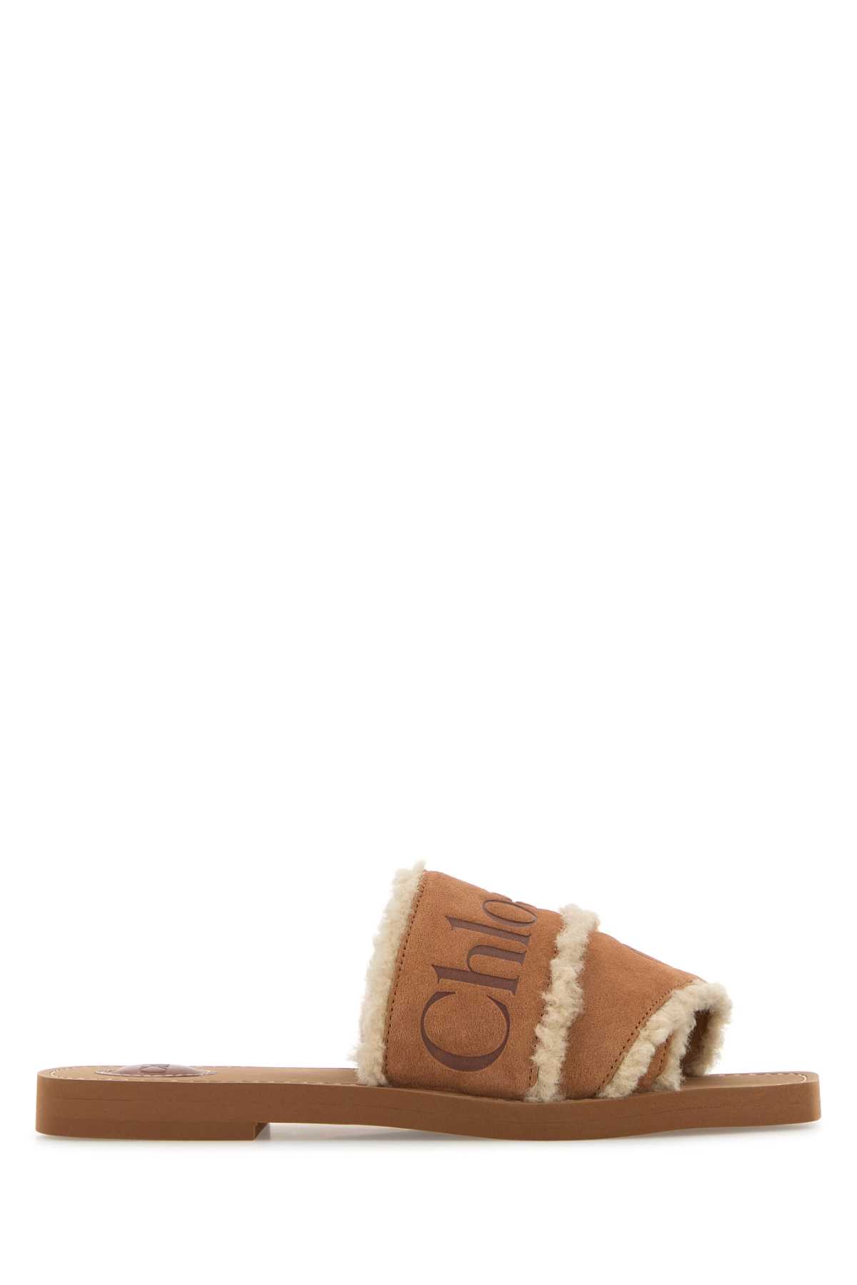 Chloé Caramel Suede Woody Slippers Softybrown – Women