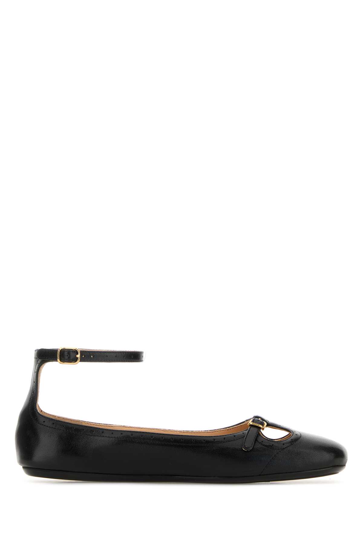 Chloé Black Leather Misty Ballerinas Ballerine – Women