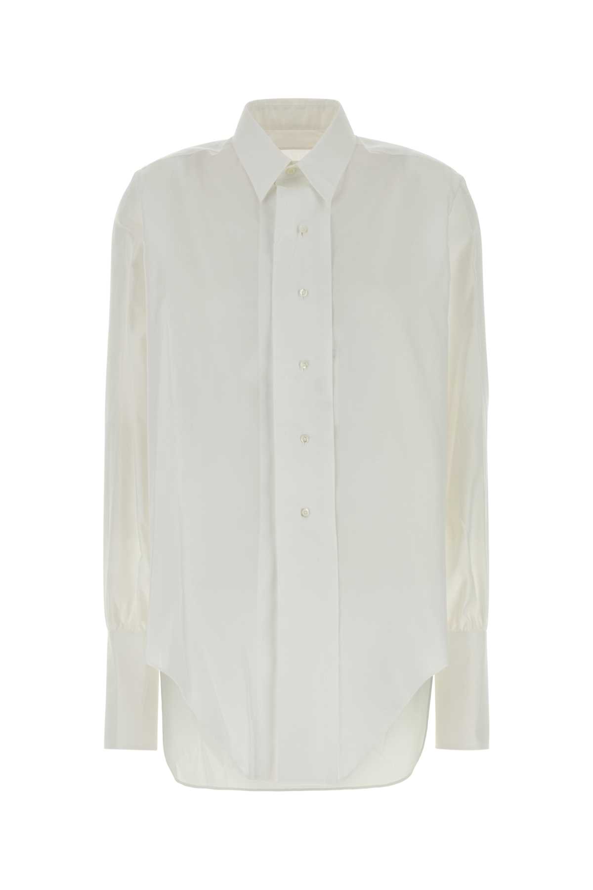 Maison Margiela White Oxford Shirt Exterior: Cotton Camicie – Women