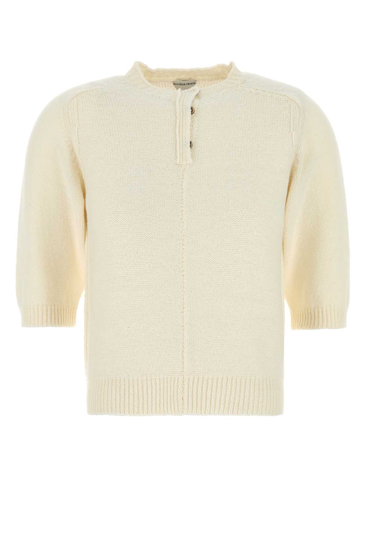 Bottega Veneta Ivory Wool Sweater Chalk Exterior: Maglieria – Women