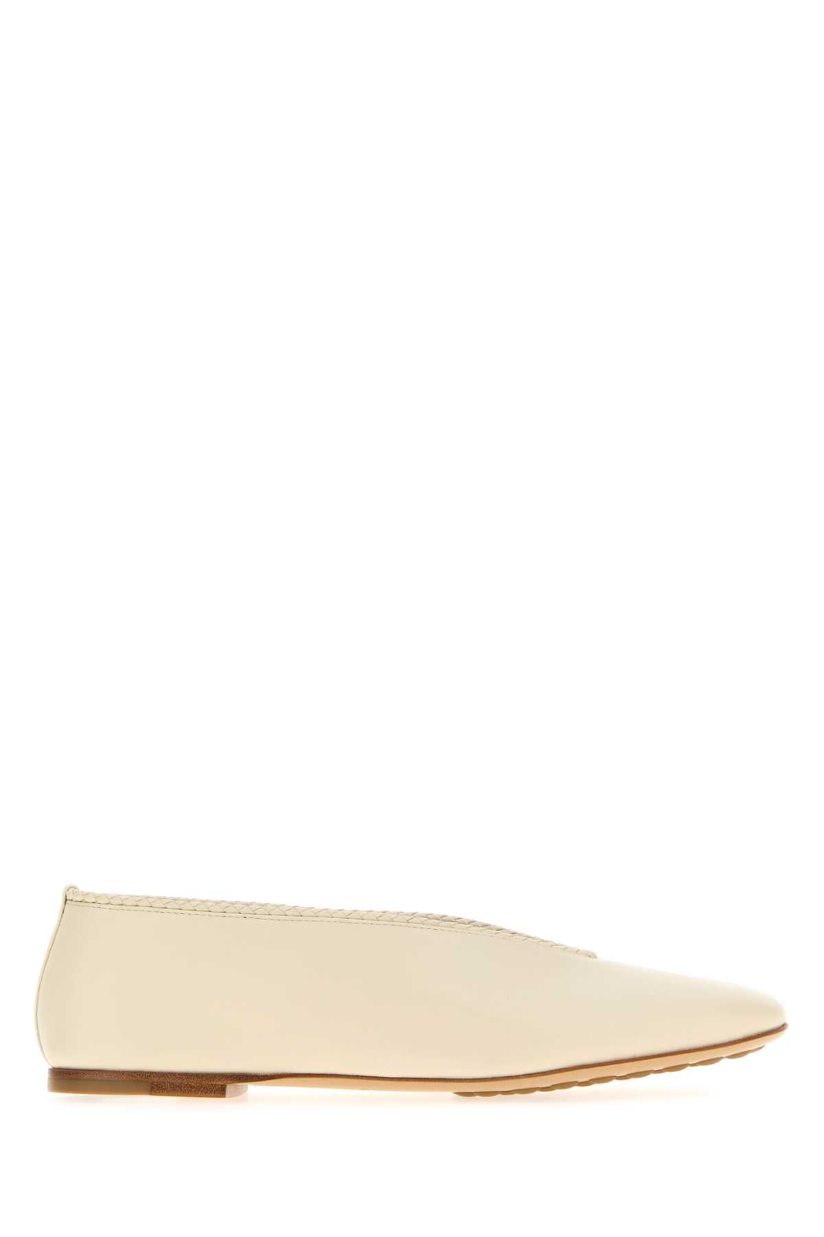 Bottega Veneta Ivory Nappa Leather Rosa Ballerinas Seasalt Ballerine – Women