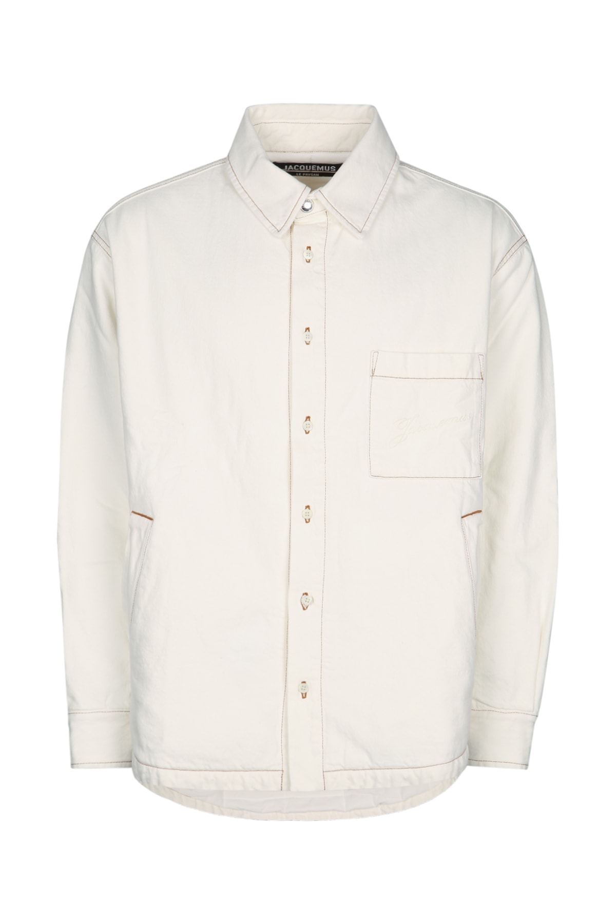 Jacquemus La Chemise Boulanger Offwhitetabac Cotton Camicie – Men