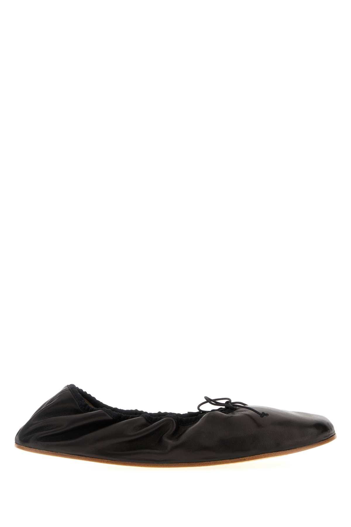 The Row Black Nappa Leather Ballerinas Ballerine – Women