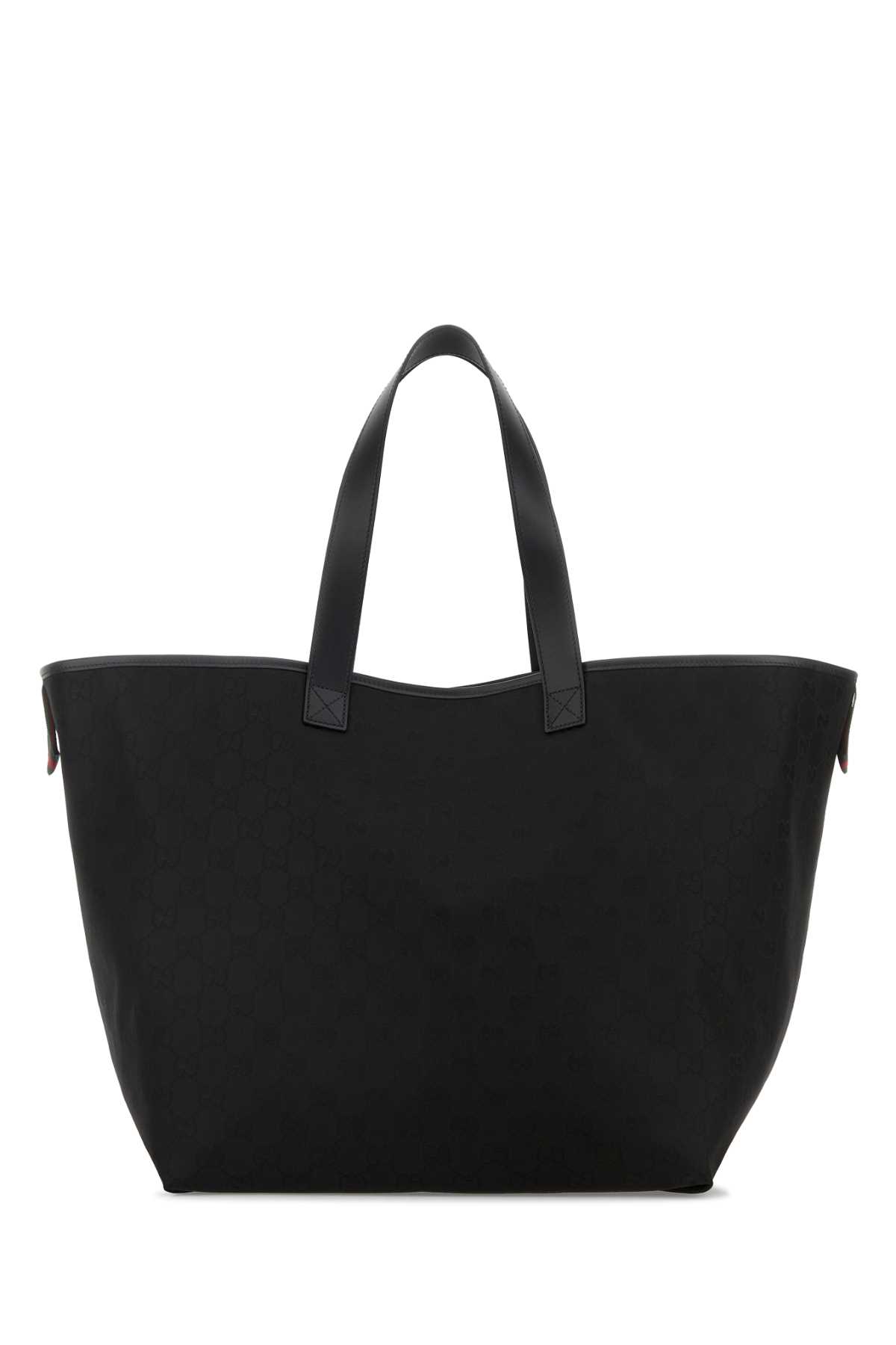 Gucci Black Fabric Shopping Bag Blkblkblkvrvblk Borse A Mano – Men
