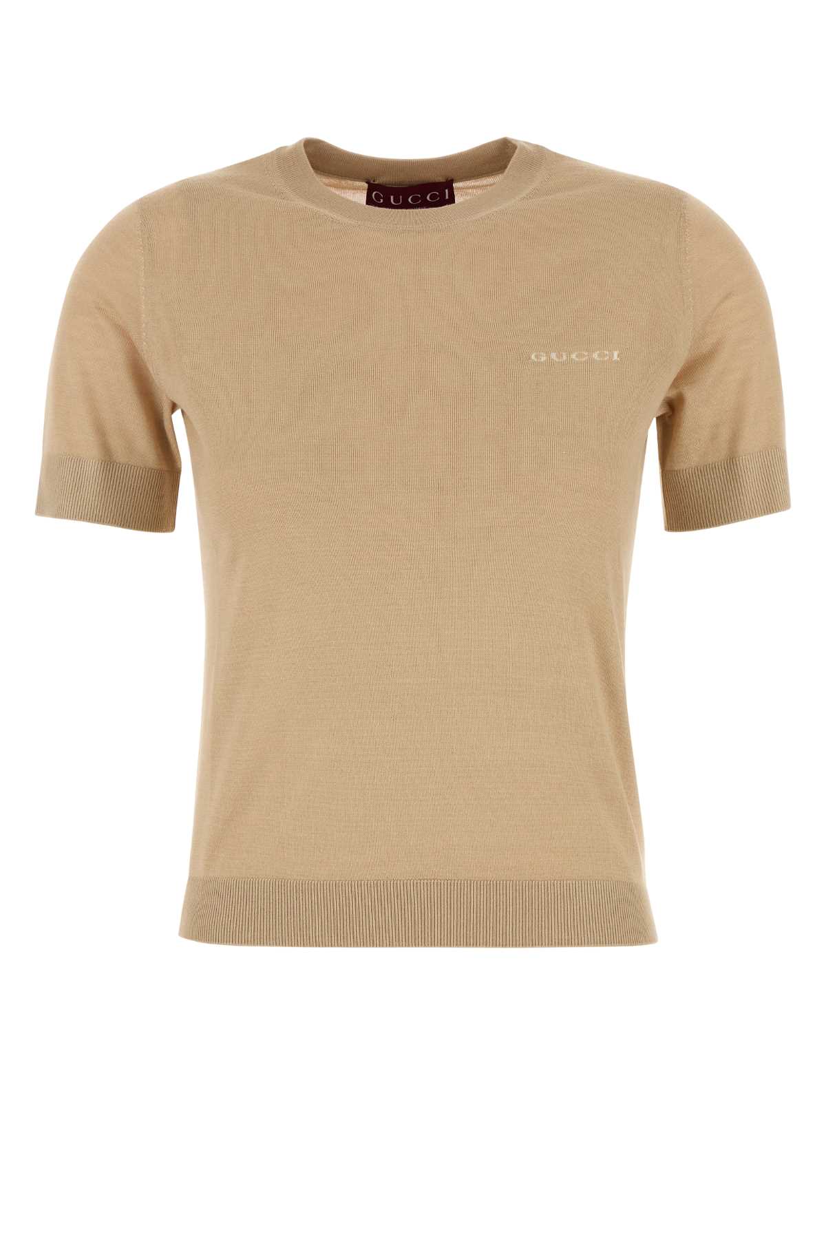 Gucci Beige Cashmere Blend Sweater Exterior: Silk Maglieria – Women