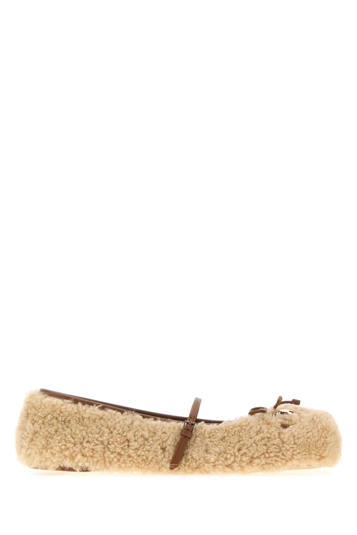 Gucci Beige Shearling Ballerinas 9546 Ballerine – Women