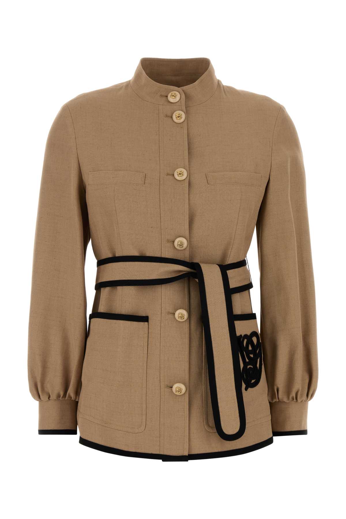 Valentino Garavani Beige Viscose Blend Blazer Giacche E Gilet – Women