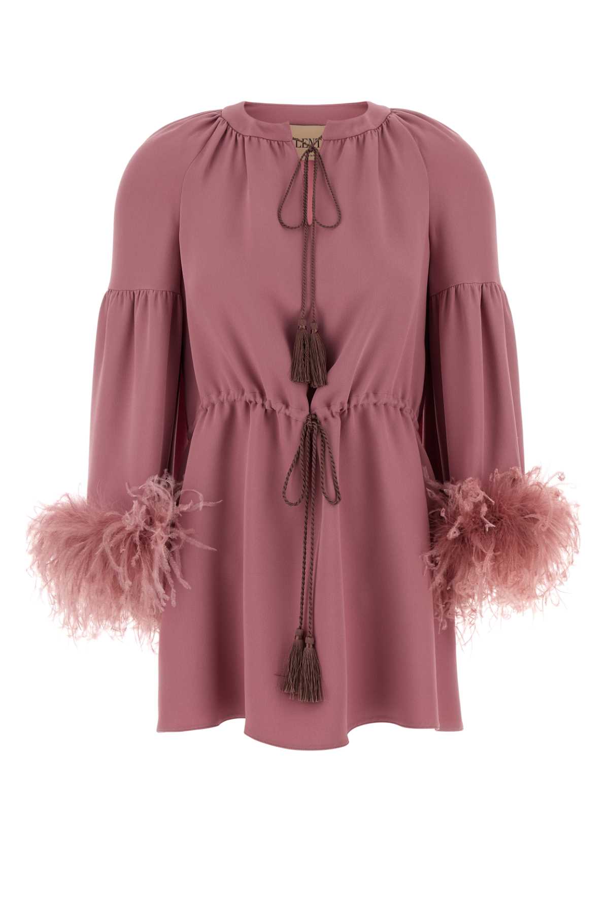 Valentino Garavani Antiqued Pink Crepe Couture Blouse Sandyrose Maglie – Women