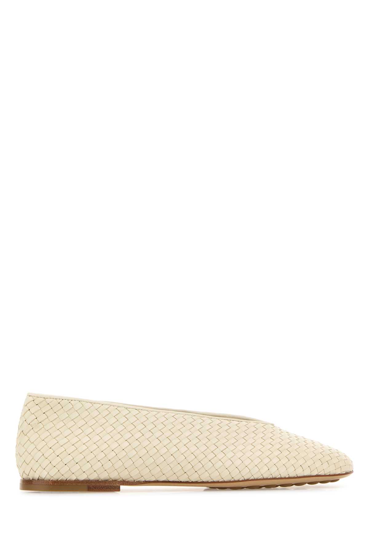 Bottega Veneta Ivory Leather Rosa Ballerinas Seasalt Ballerine – Women