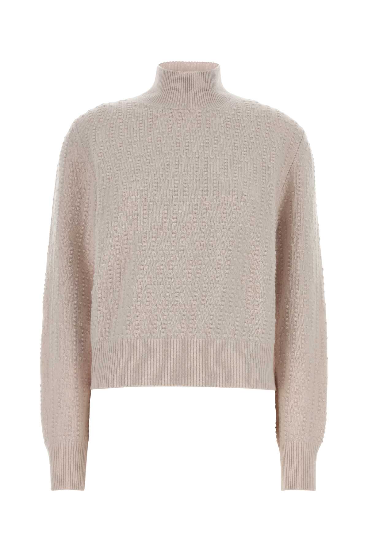 Fendi Powder Pink Stretch Wool Blend Sweater Light Grey Maglieria – Women