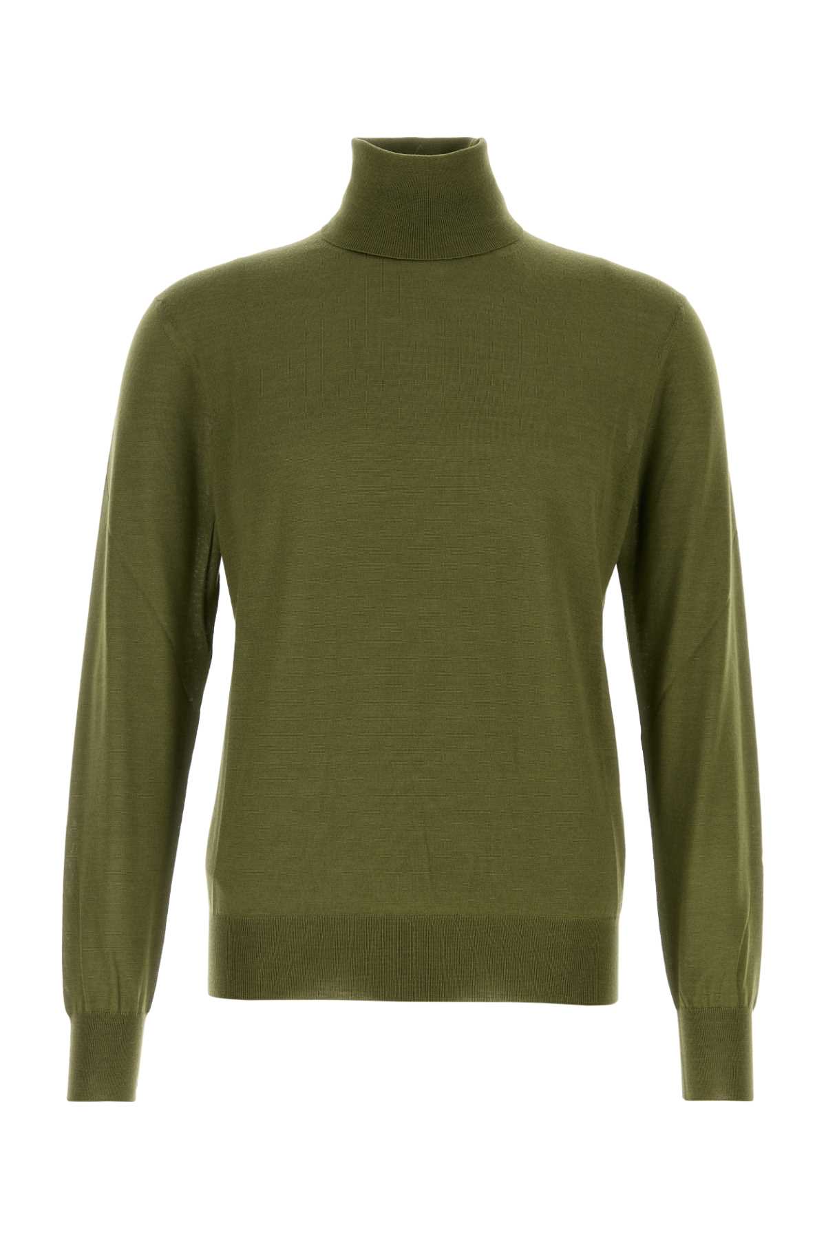 Saint Laurent Army Green Cashmere Blend Sweater Vertolive Exterior: Wool Silk Maglie – Men