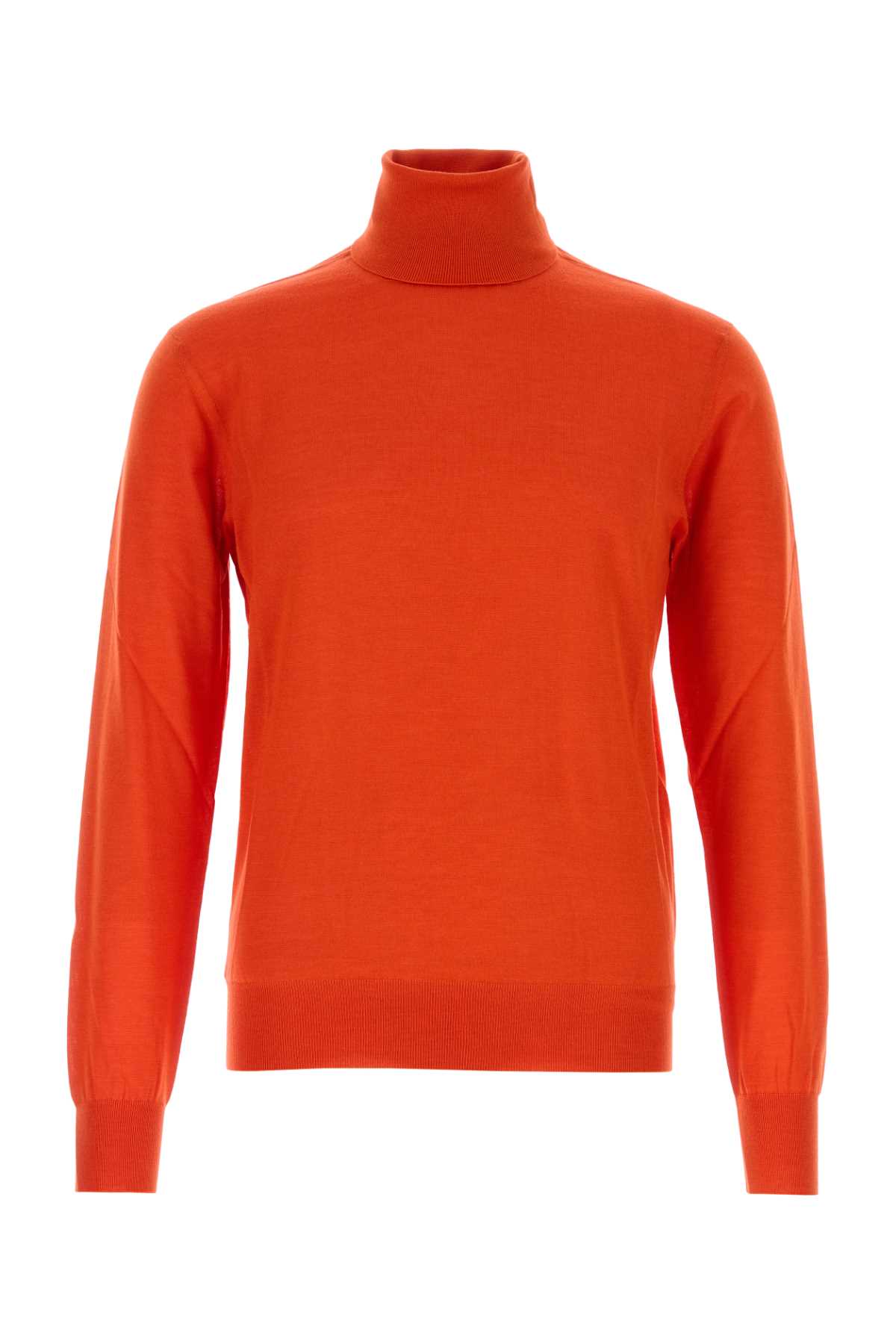 Saint Laurent Orange Cashmere Blend Sweater Exterior: Wool Silk Maglie – Men