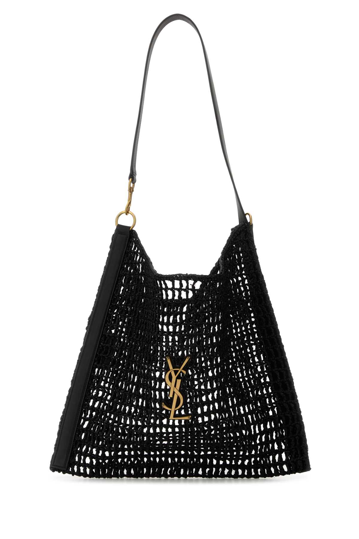 Saint Laurent Black Raffia Shopping Bag Neronero Borse A Mano - Men