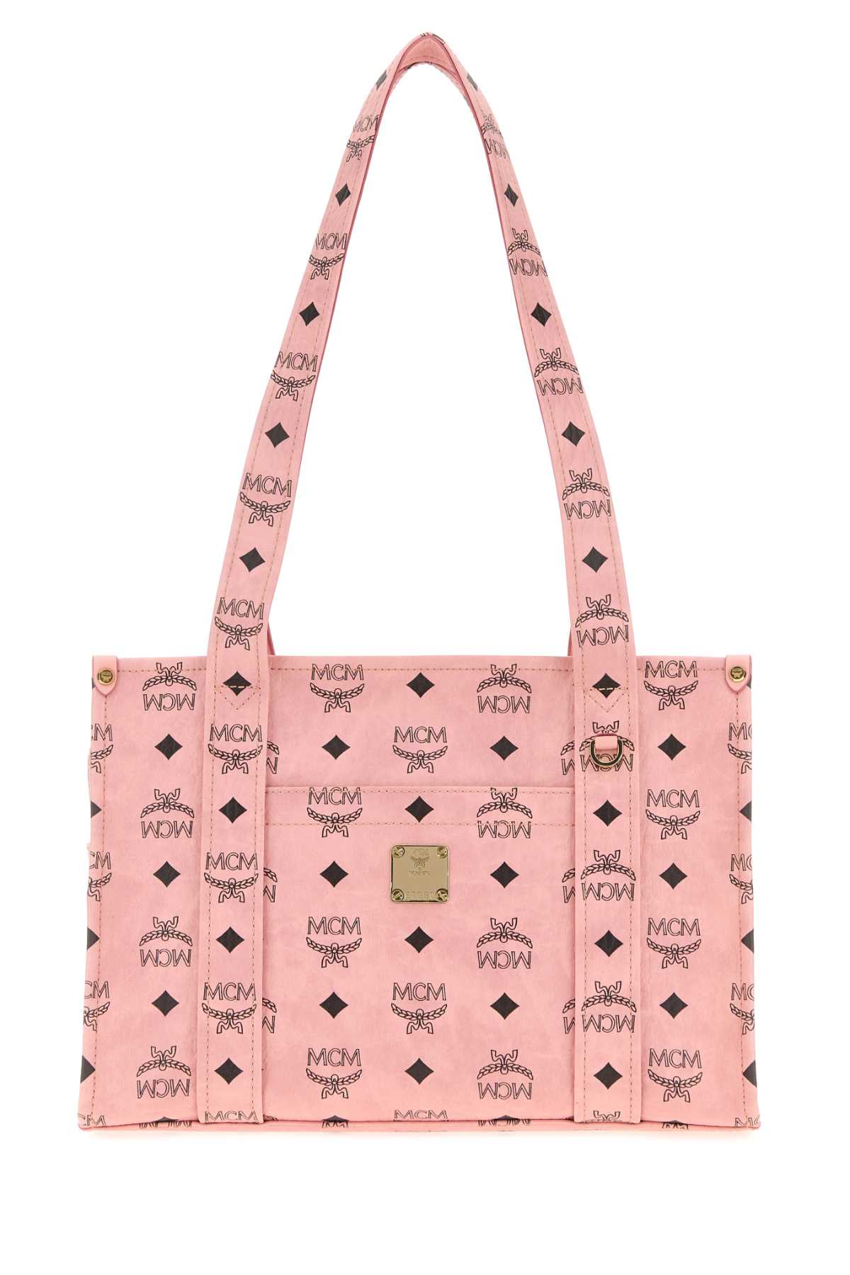 MCM Printed Canvas Aren Shopping Bag Softpink Borse A Mano – Women