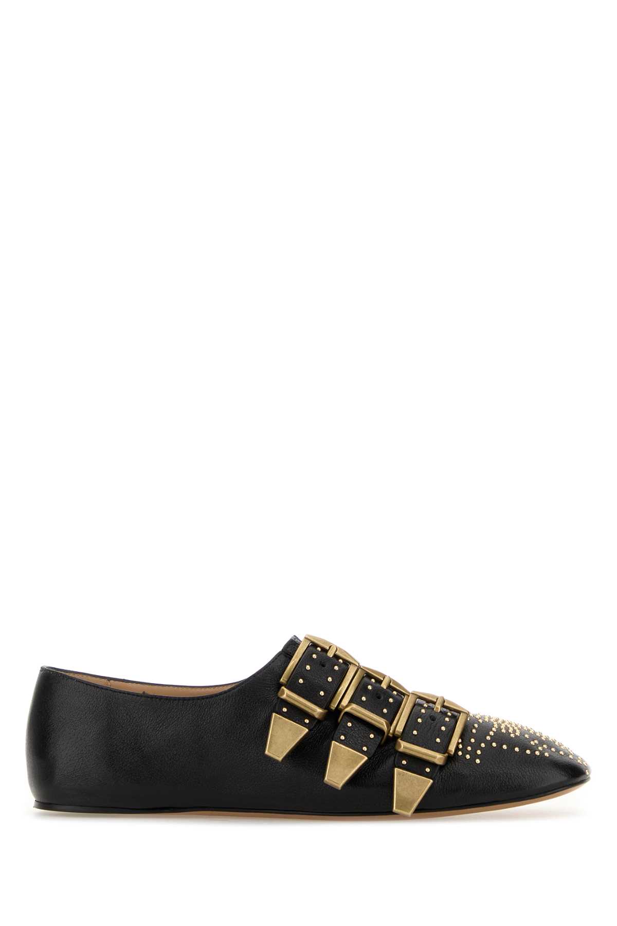 Chloé Black Leather Susan Ballerinas Ballerine – Women