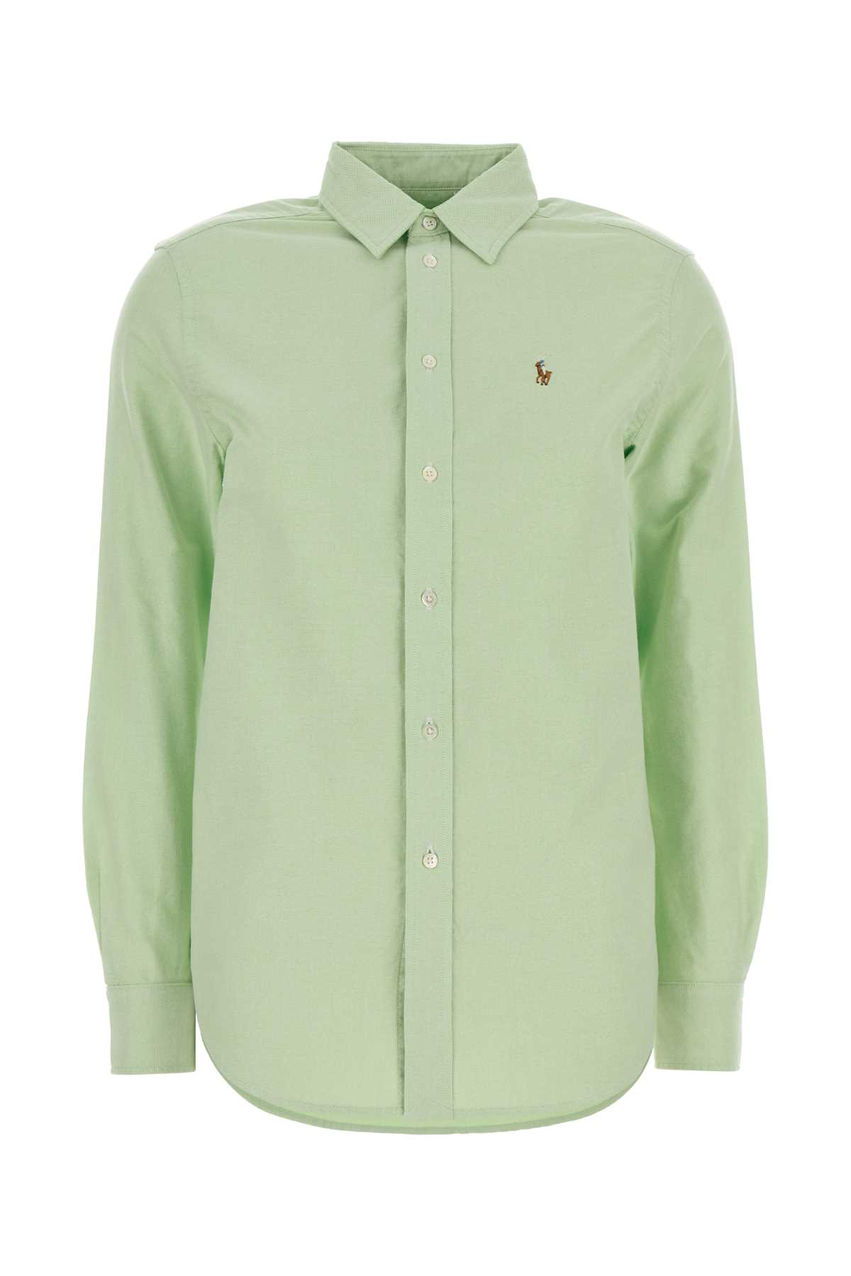 Polo Ralph Lauren Mint Green Oxford Shirt 503 Exterior: Cotton Camicie – Women