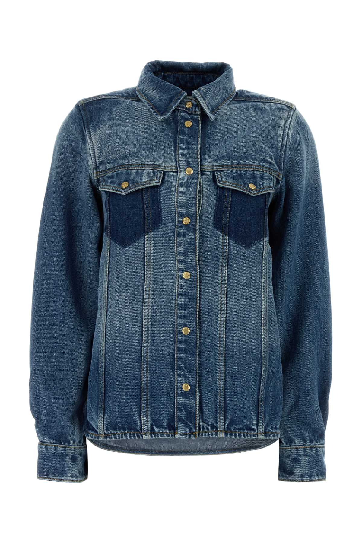 Ganni Denim Shirt Tint Wash Tencel Lyocell Camicie – Women