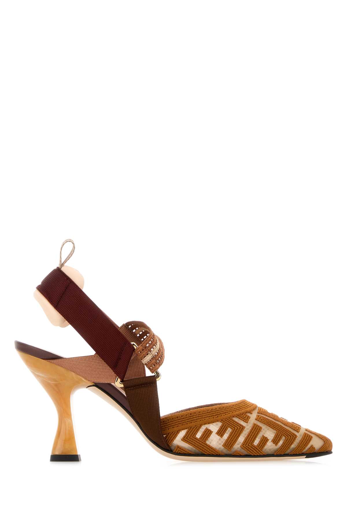 Fendi Multicolor Mesh Colibrã¬ Pumps Nudo Rhum Scarpe Con Tacco – Women