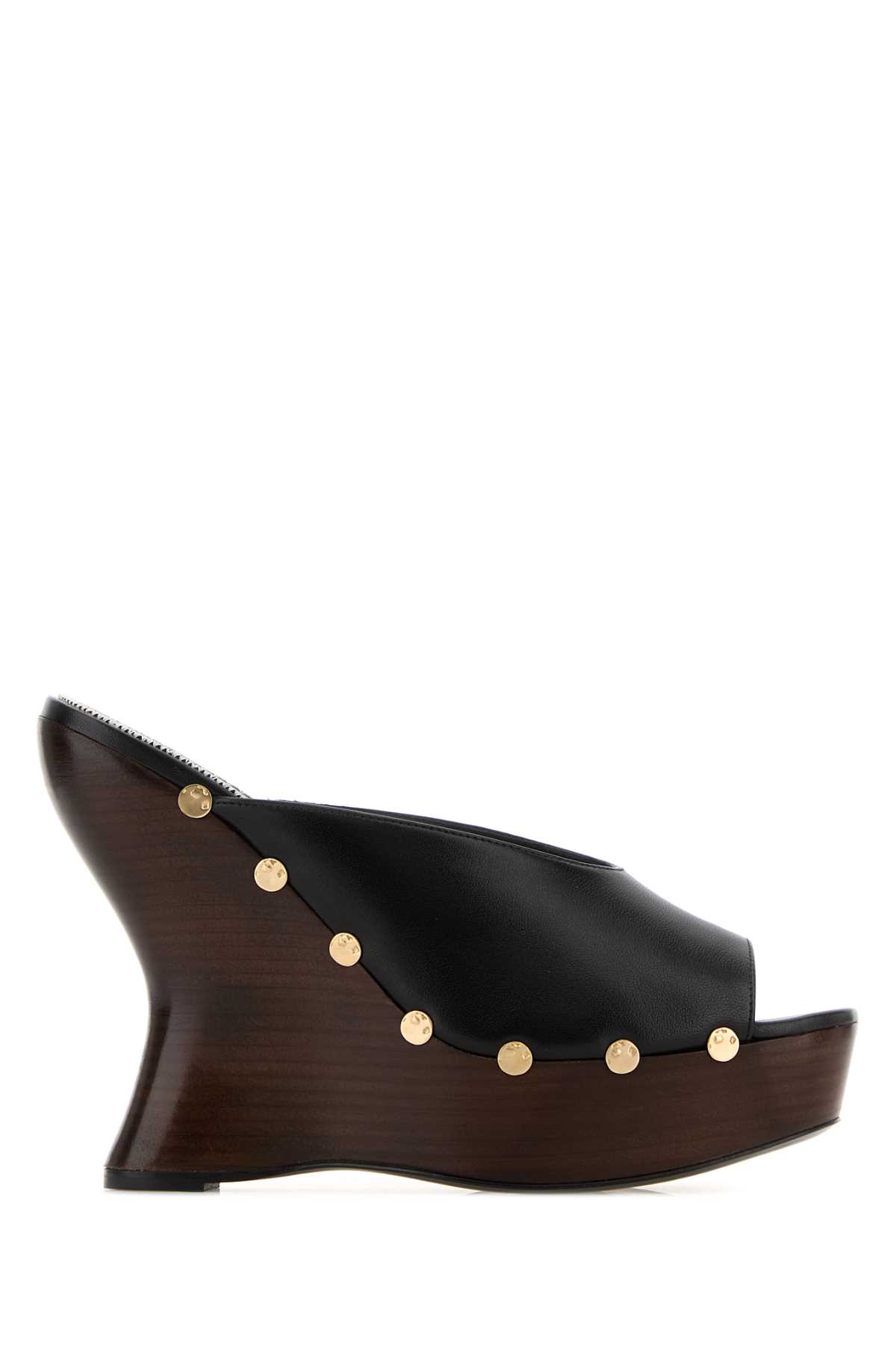 Magda Butrym Black Nappa Leather Wedges Sandali – Women