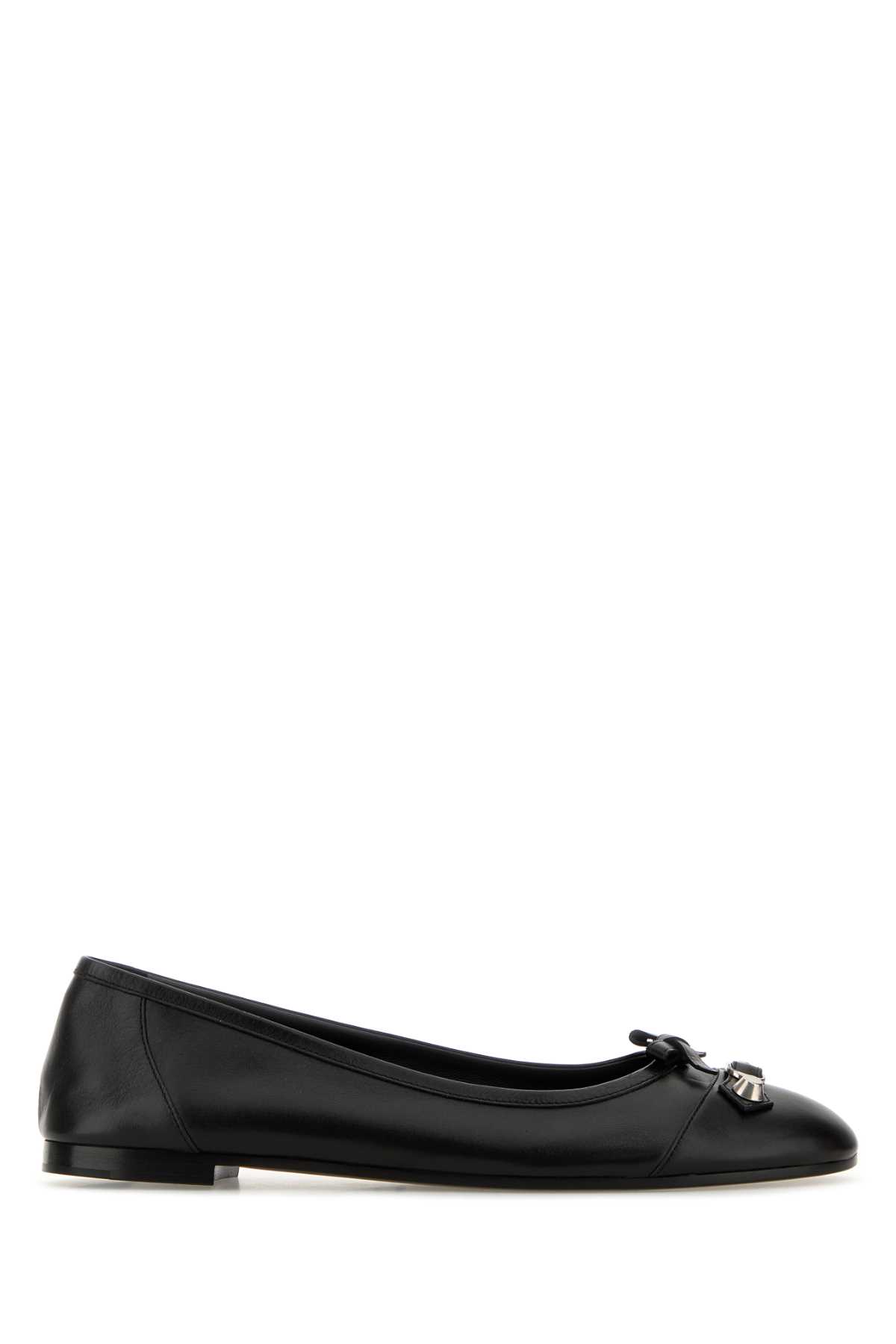 Balenciaga Black Leather City Up Ballerinas Black/silver T Domesticated Calf Le Ballerine – Women