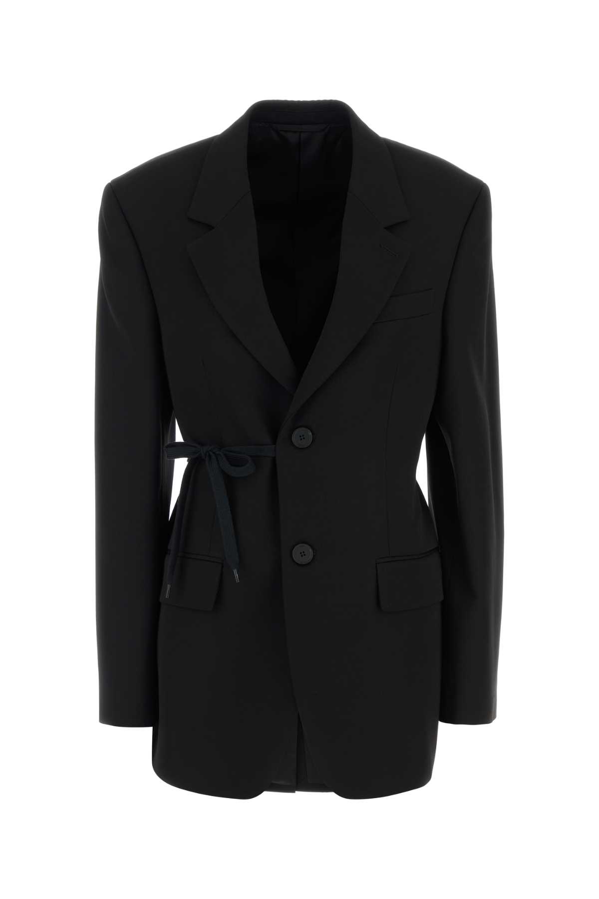 Balenciaga Black Wool Oversize Blazer Giacche E Gilet – Women