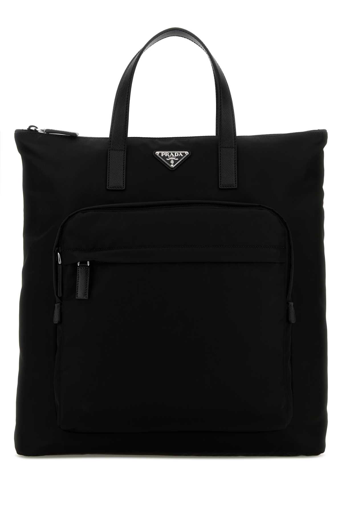 Prada Black Re-Nylon Shopping Bag Nero Borse A Mano – Men