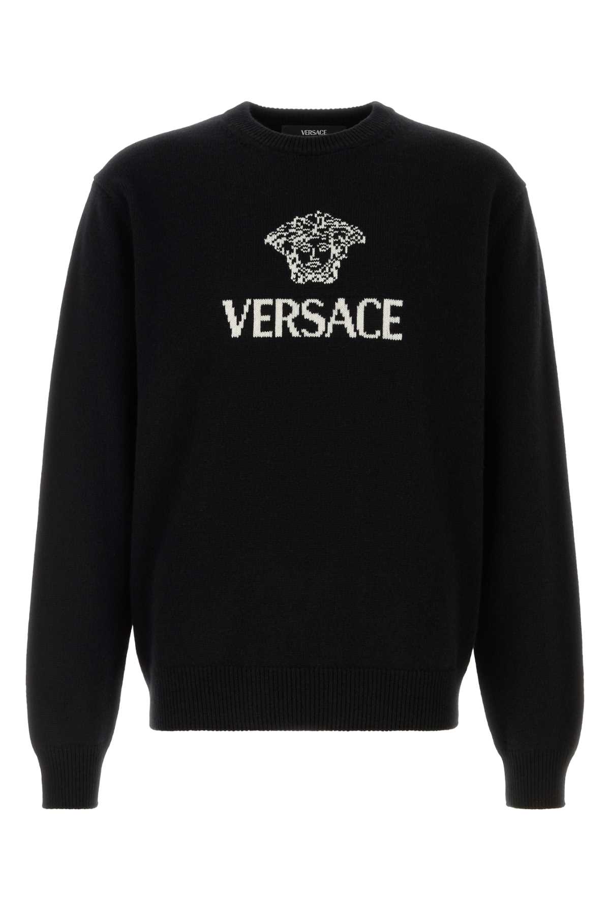 Versace Black Cashmere Sweater Exterior: Felpe – Men