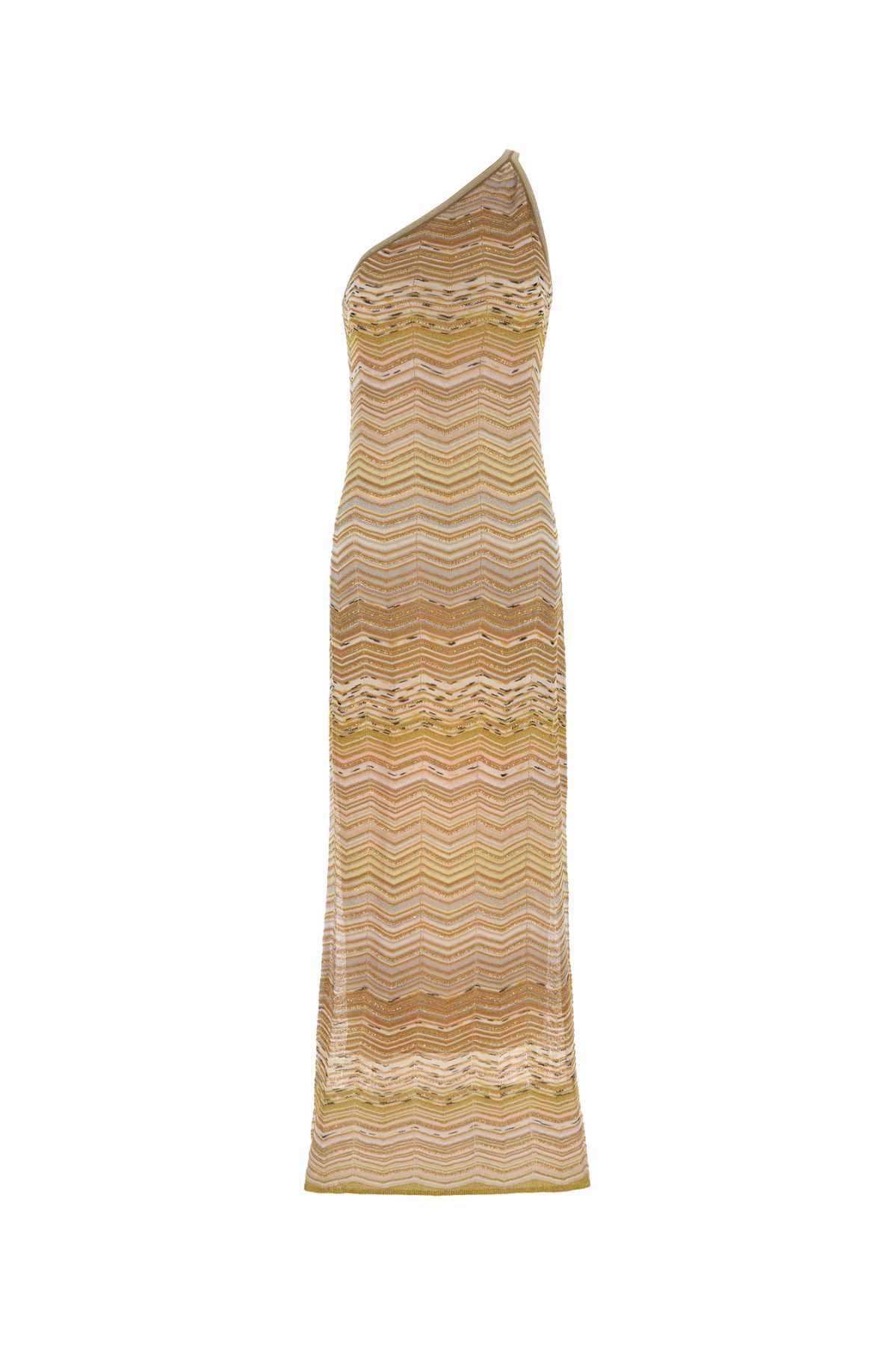 Missoni Embroidered Viscose Long Dress Gold Vi Me Pa Abiti – Women