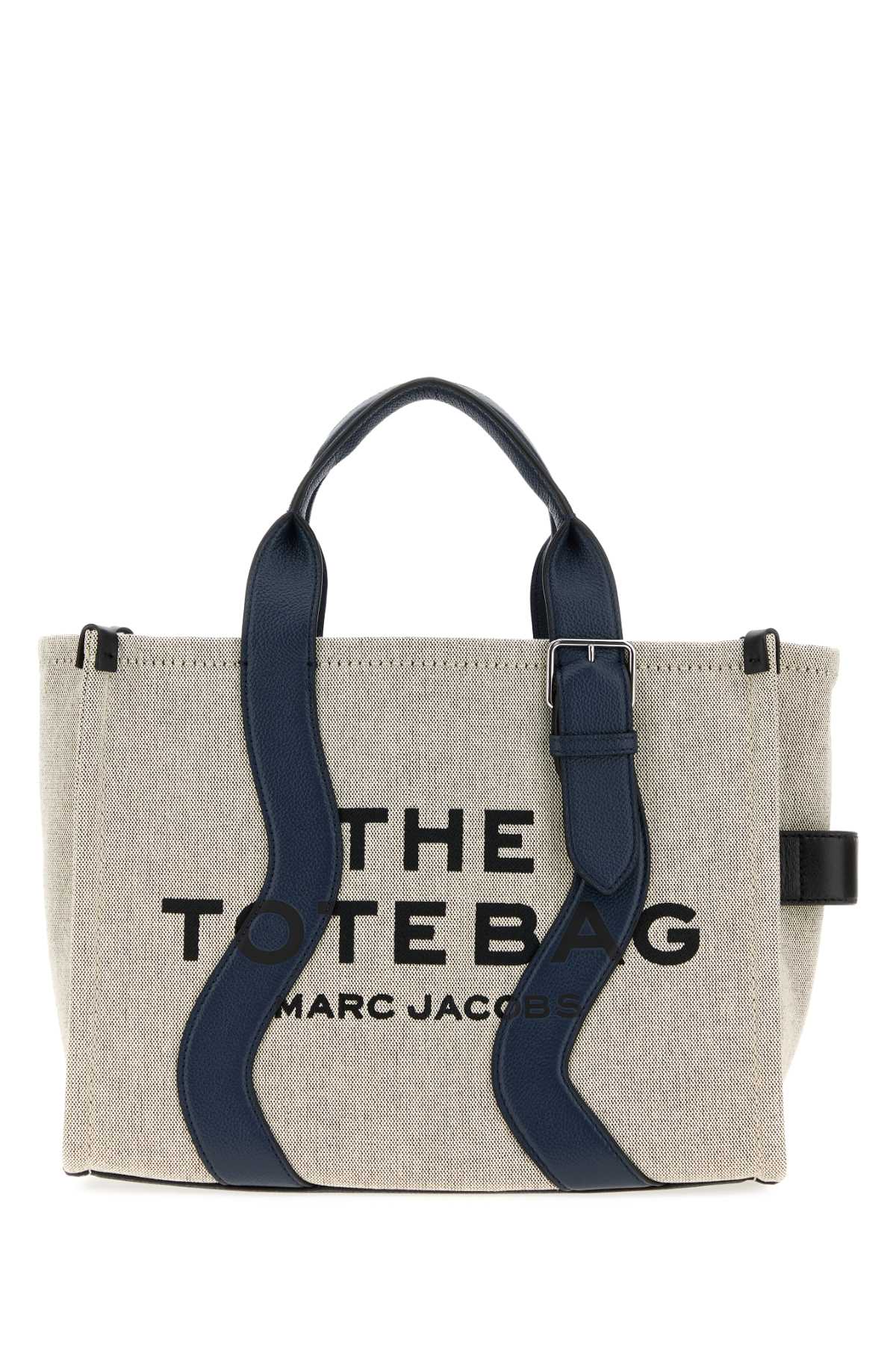 Marc Jacobs Grey Canvas Shopping The Tote Bag Ivorynavy Borse A Mano – Women