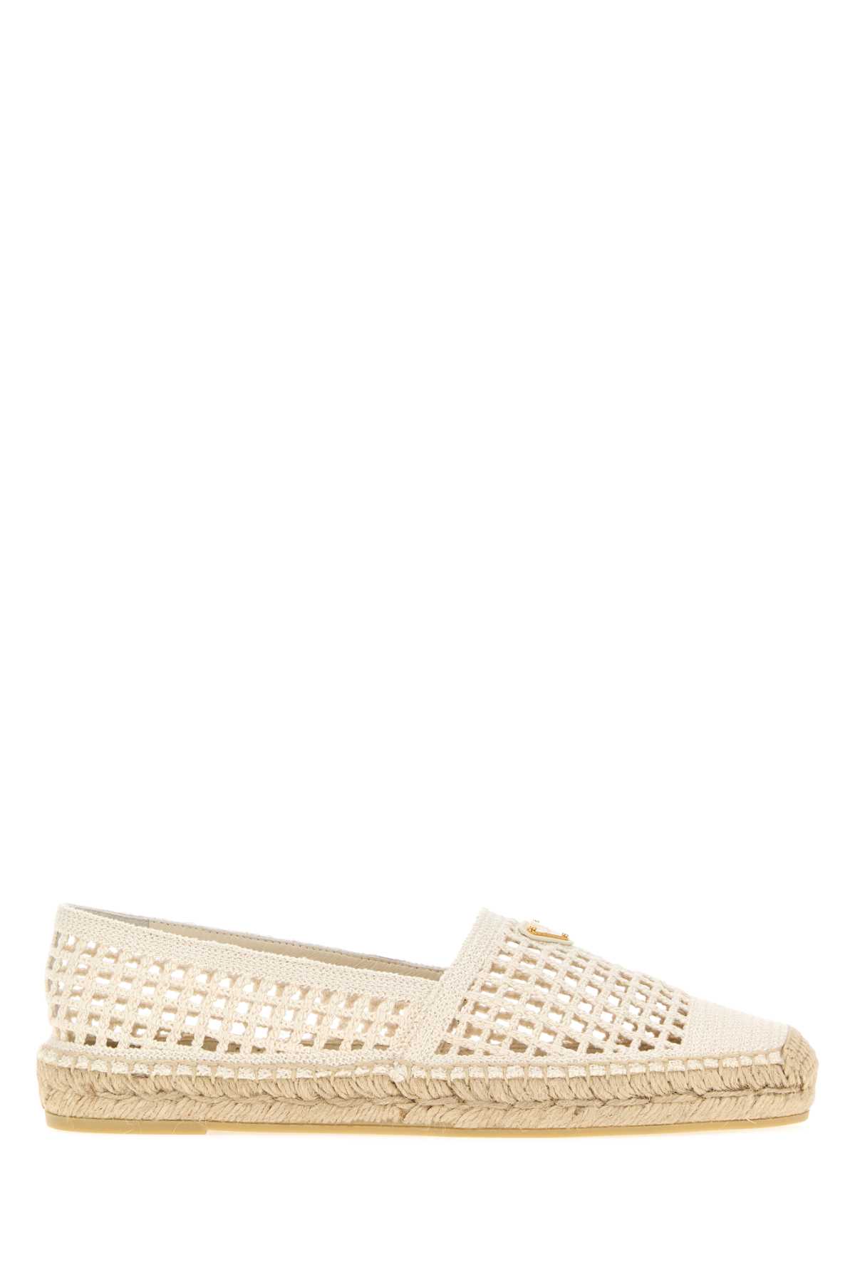 Prada Ivory Crochet Espadrilles Avorio Espadrillas – Women