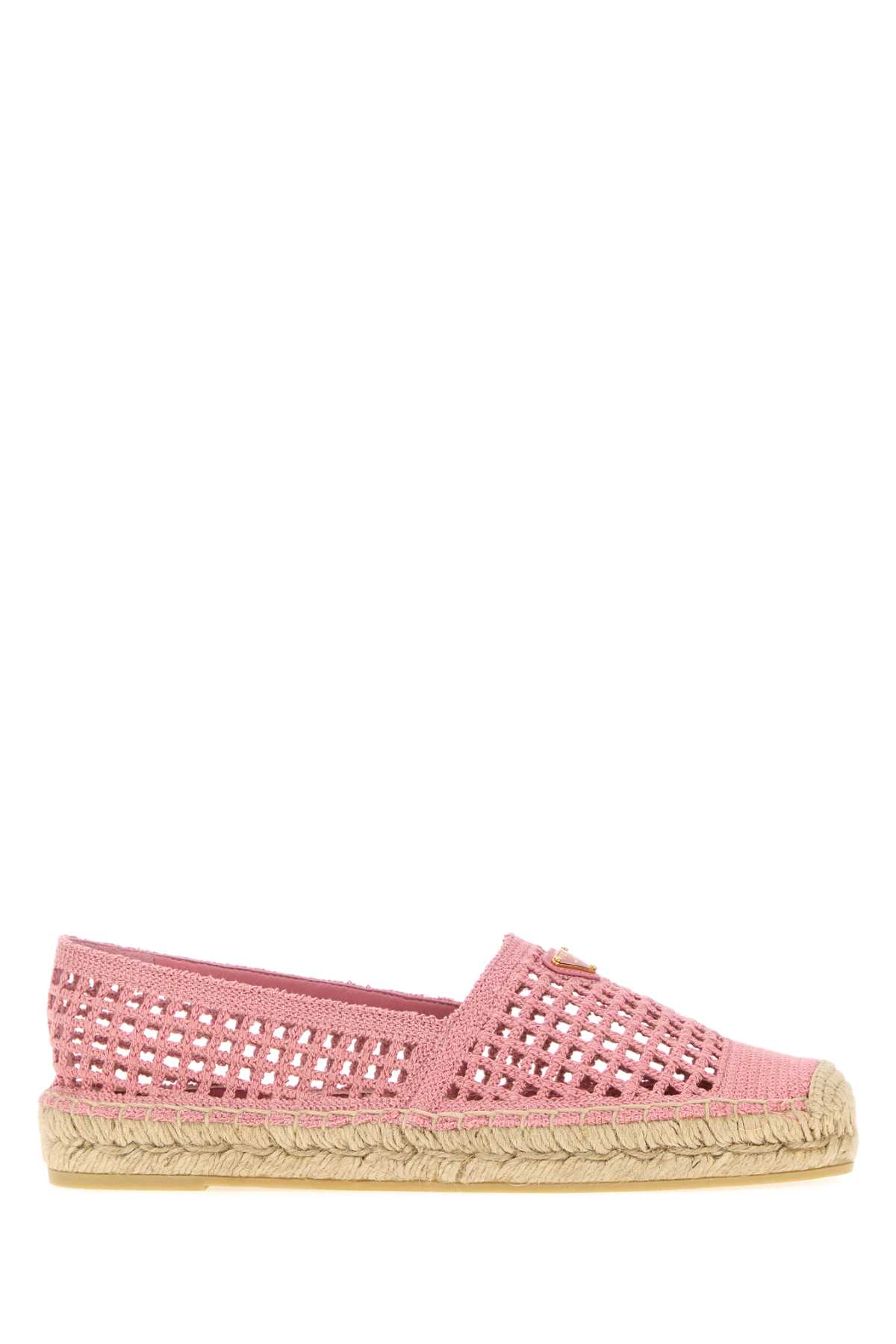 Prada Pink Crochet Espadrilles Begonia Espadrillas – Women