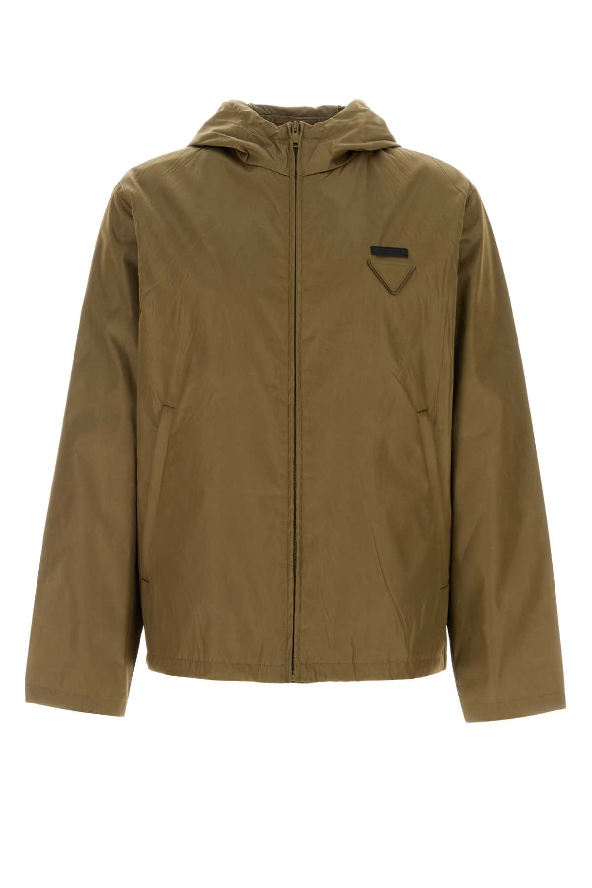 Prada Mud Re-Nylon Jacket Oliva Exterior: Giubbini - Men