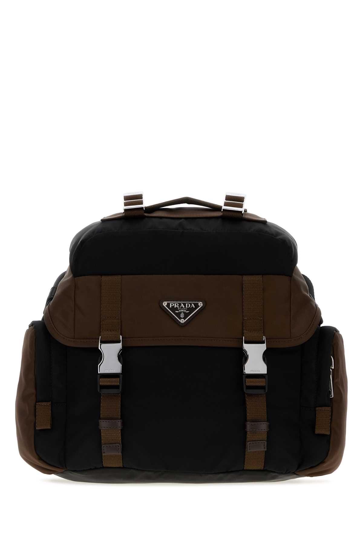 Prada Two-Tone Re-Nylon Crossbody Bag Nero+bruciato 1 Borse A Tracolla - Men