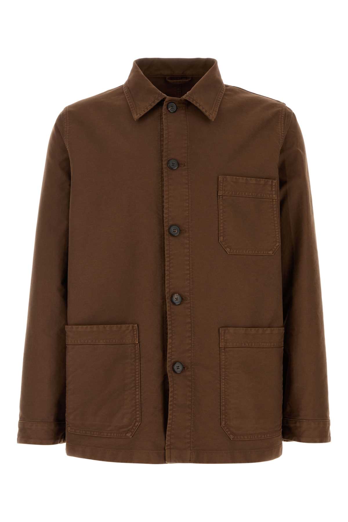 Prada Brown Canvas Jacket Tabacco Exterior: Cotton Giubbini - Men