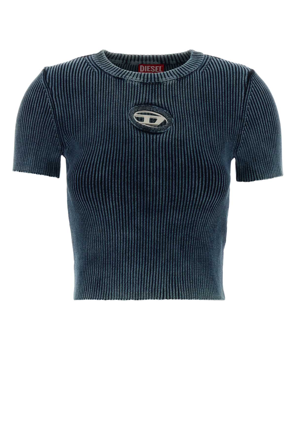 Diesel Denim Blue Cotton M-Anchor T-Shirt 8at – Women