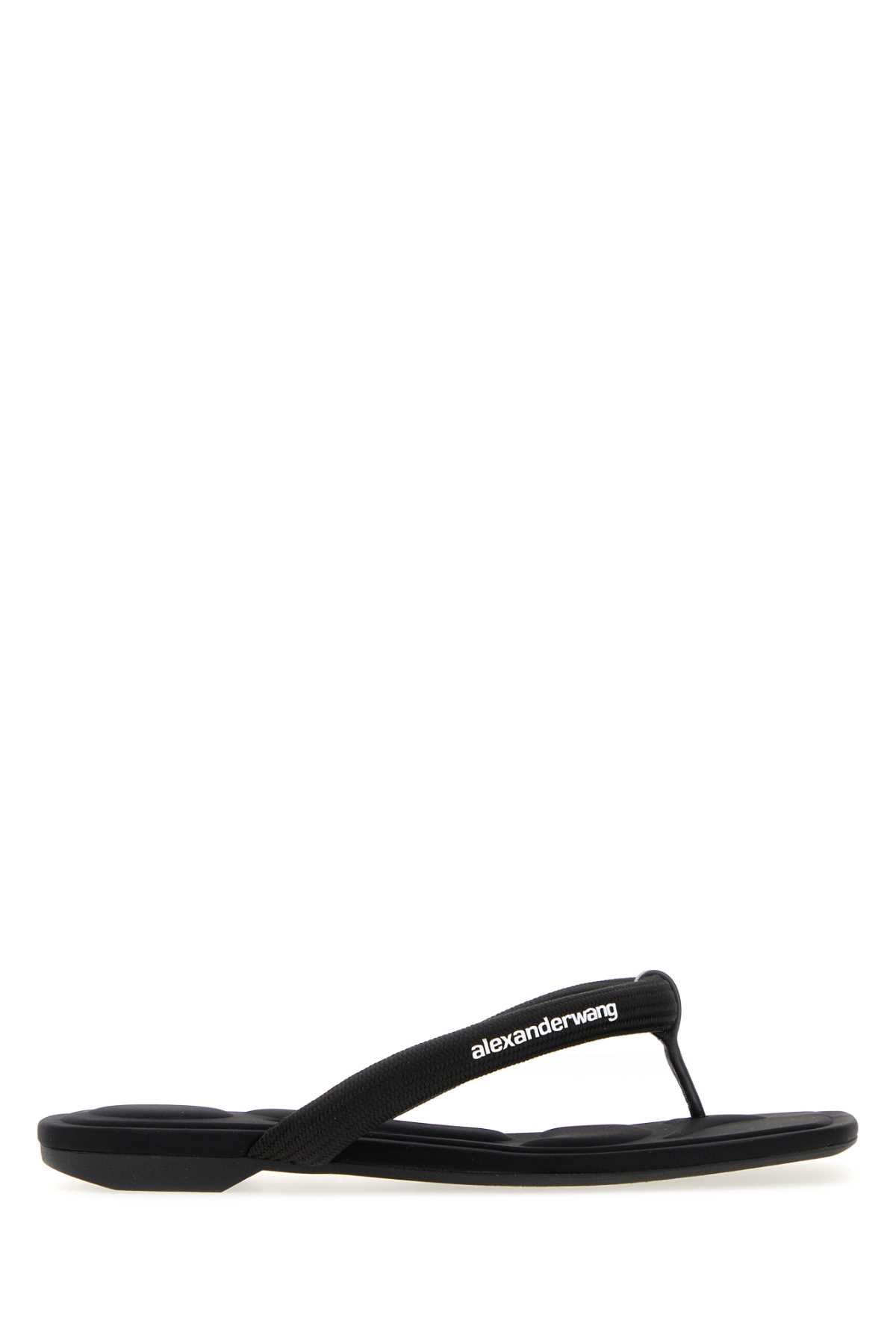 Alexander Wang Black Fabric Jenna Thong Slippers – Women