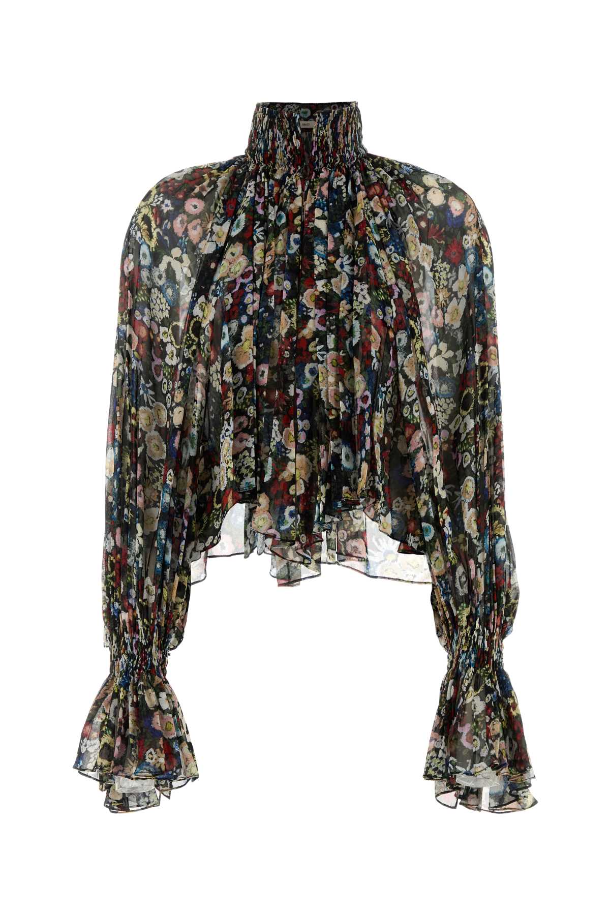 Khaite Printed Crepe Blouse Blackmulti Combo 1: Se Maglie – Women