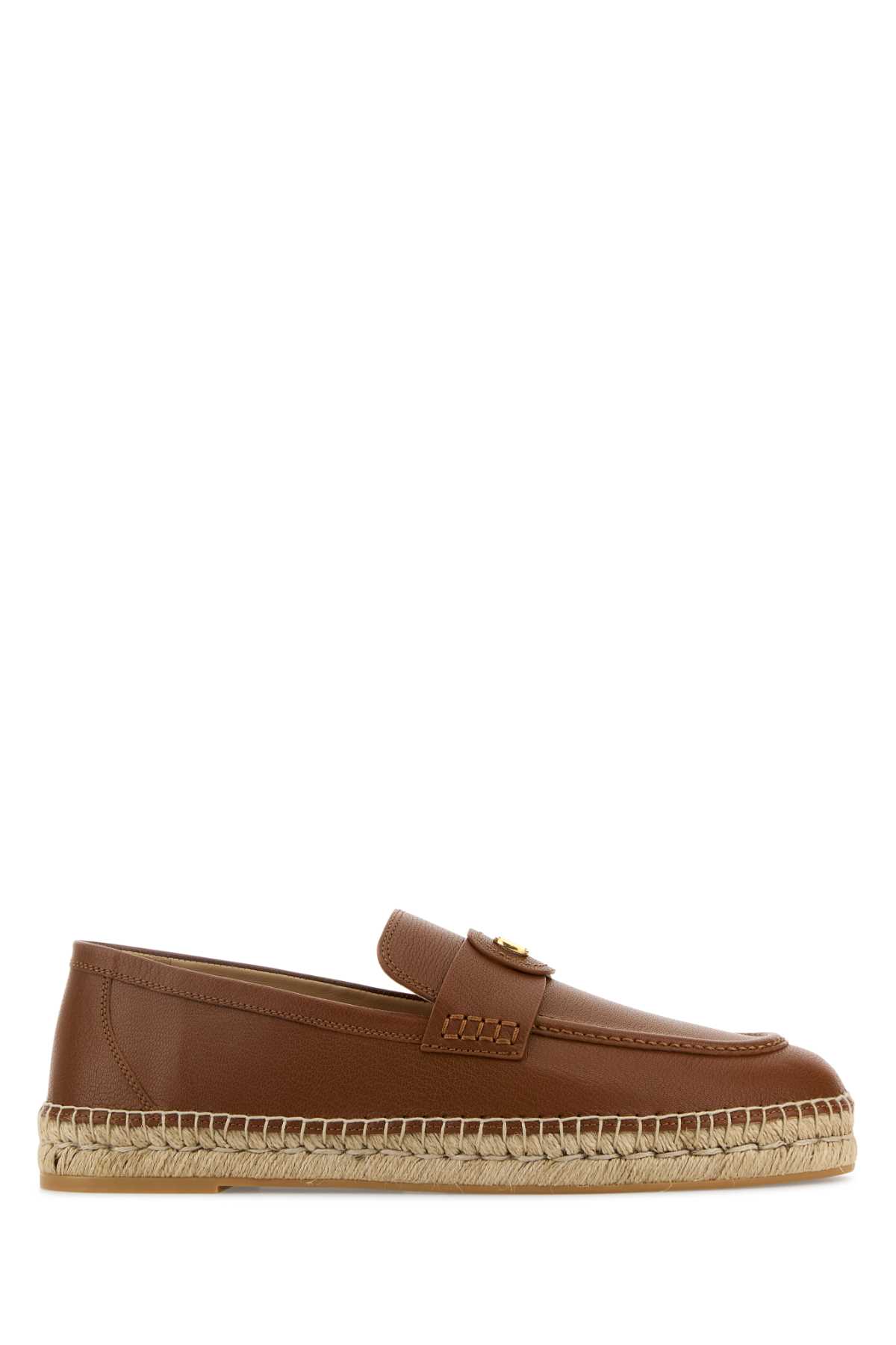 Valentino Garavani Caramel Leather Vlogo Espadrilles Tobacco Espadrillas – Men