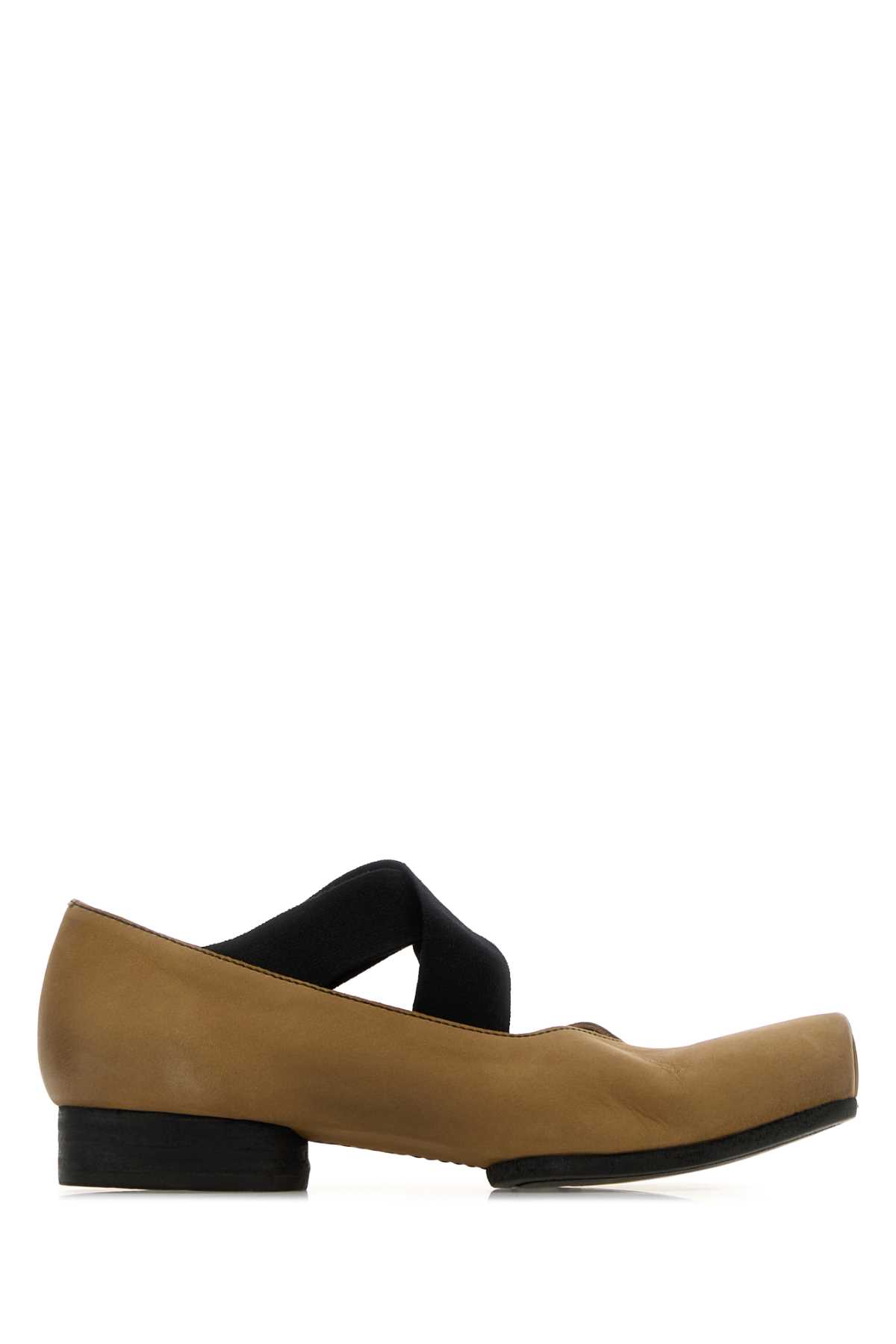 Uma Wang Biscuit Leather Ballerinas Tanblack Ballerine – Women