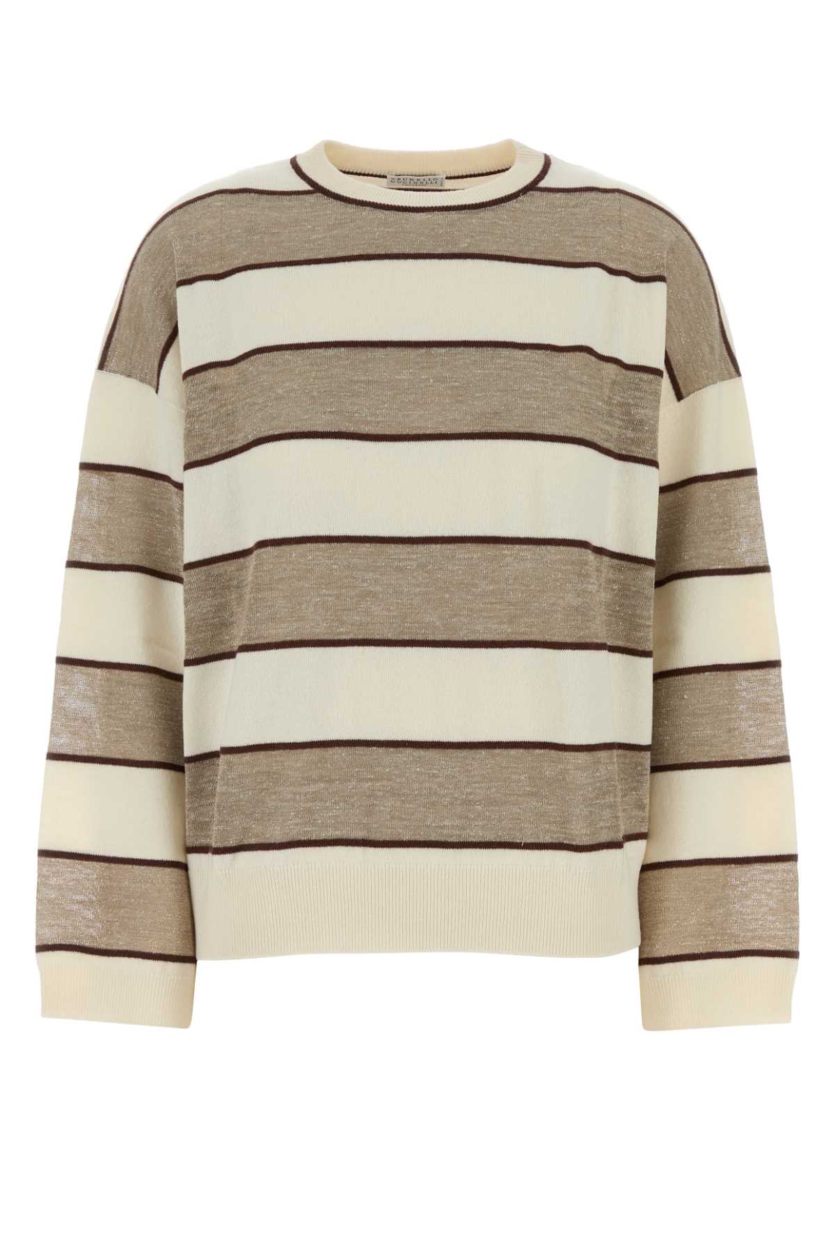 Brunello Cucinelli Embroidered Wool Blend Oversize Sweater Csf58 Maglieria – Women