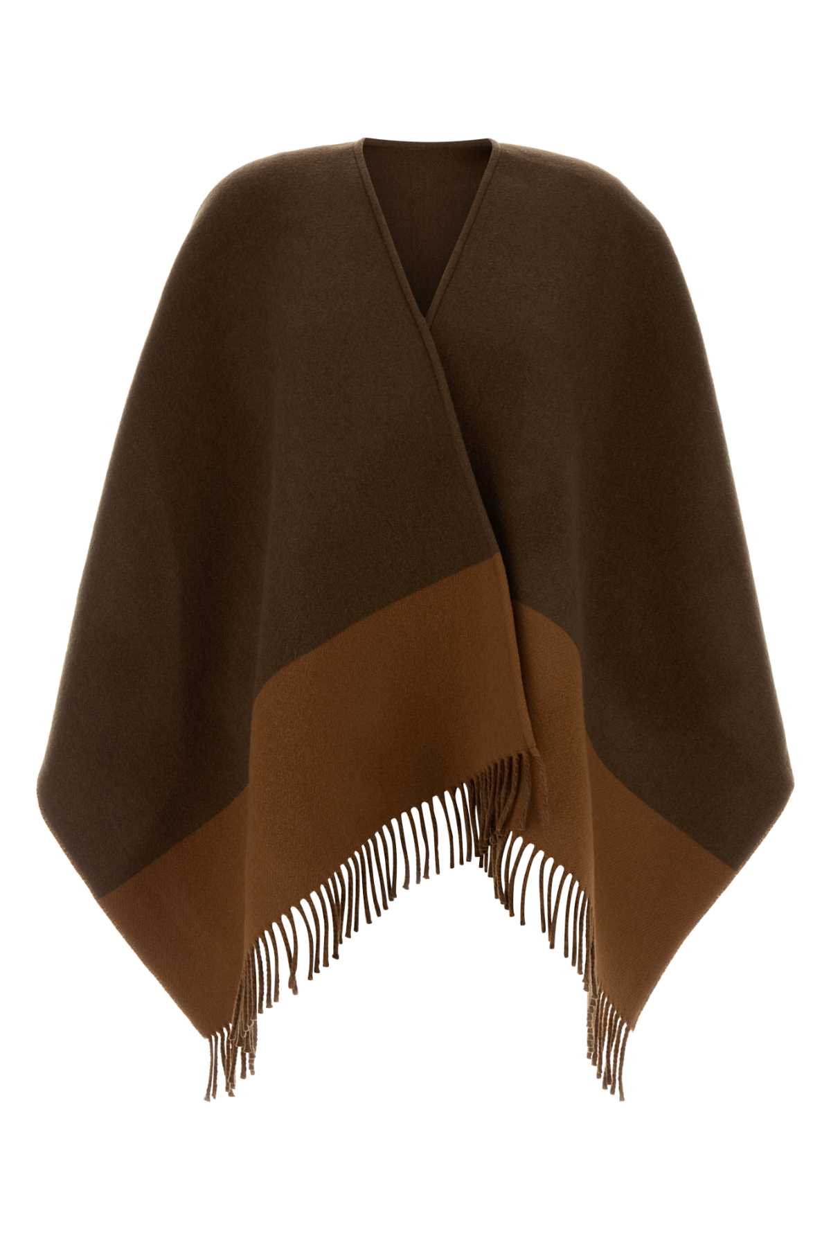 Gucci Brown Wool Blend Cape Darkbrownlbrown Wool/cachemire Cappotti – Women