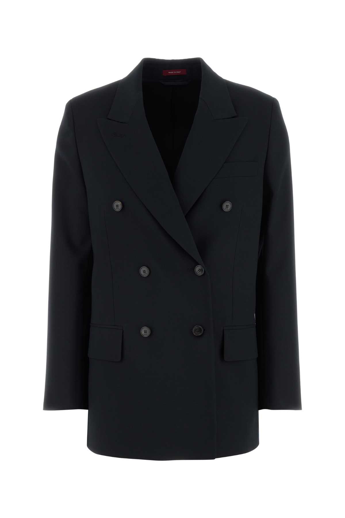 Gucci Midnight Blue Wool Blazer Bluered Giacche E Gilet – Women