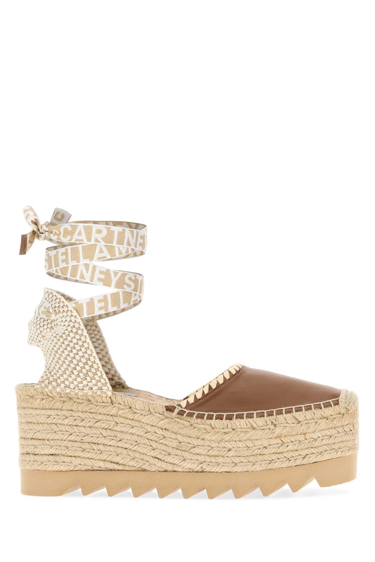 Stella McCartney Brown Alter Mat Gaia Wedges Tan Espadrillas – Women