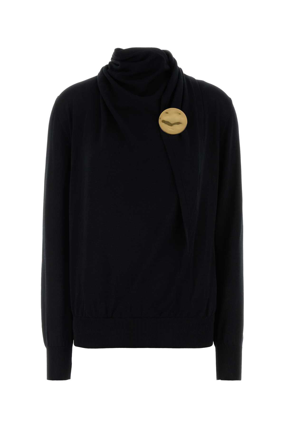 Jil Sander Black Wool Sweater Lana Vergine Maglieria – Women