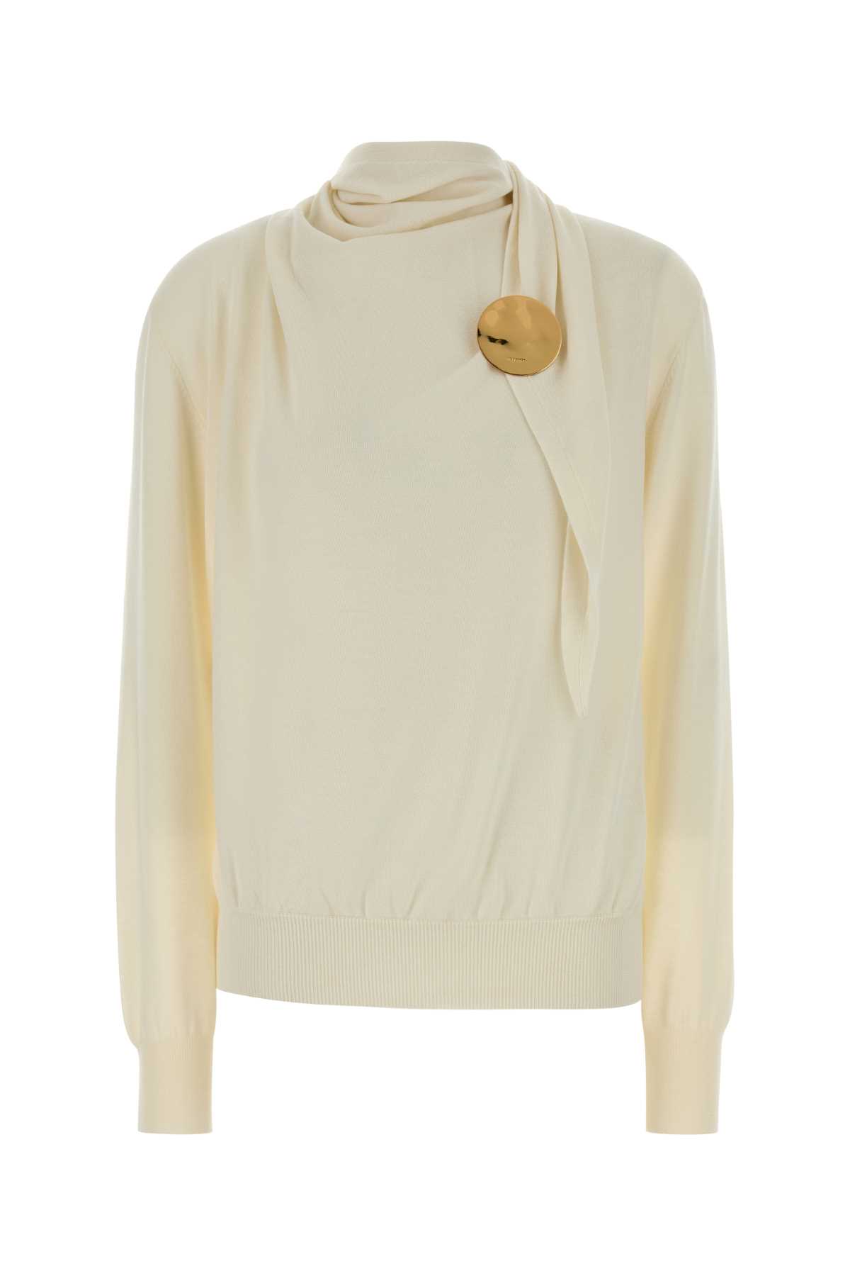 Jil Sander Cream Wool Sweater Eggshell Lana Vergine Maglie – Women