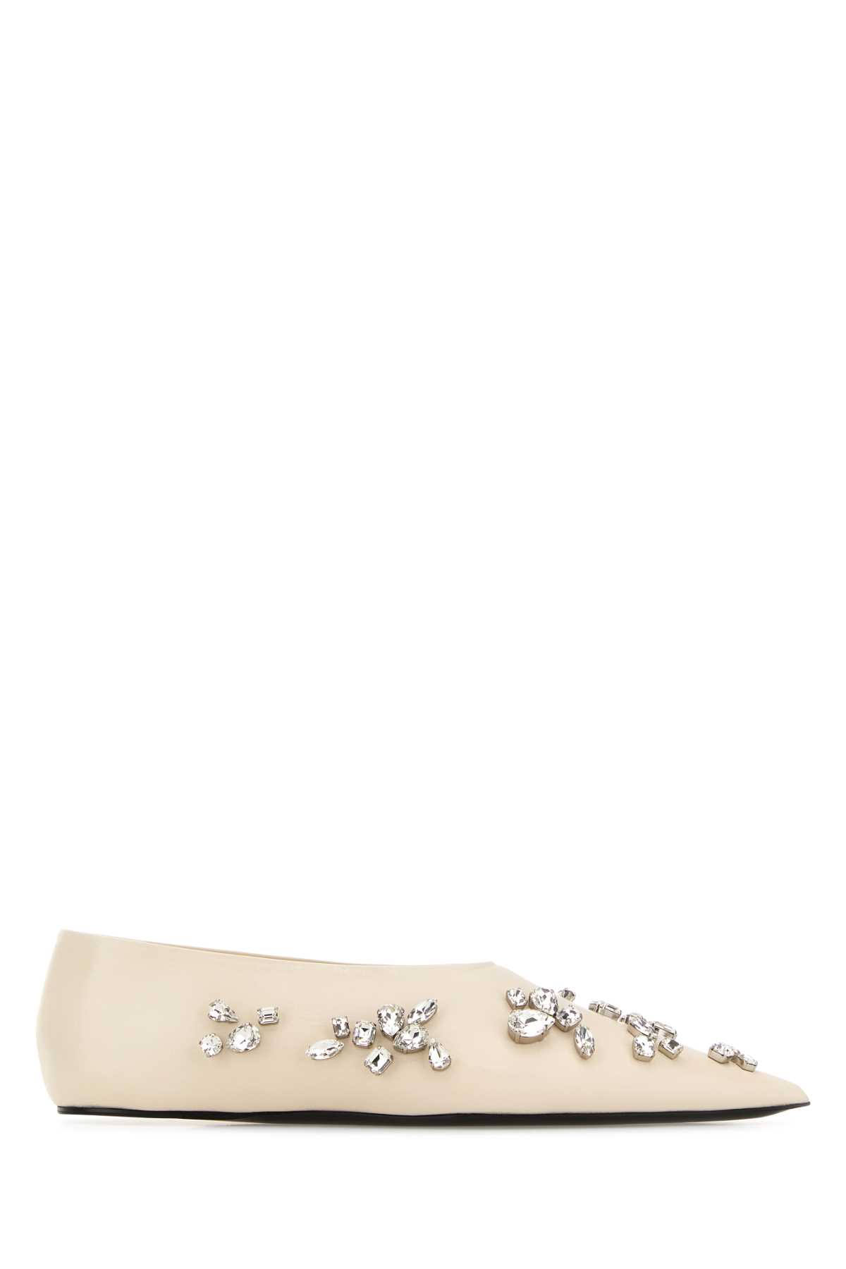 Jil Sander Ivory Leather Ballerinas Eggshell Ballerine – Women