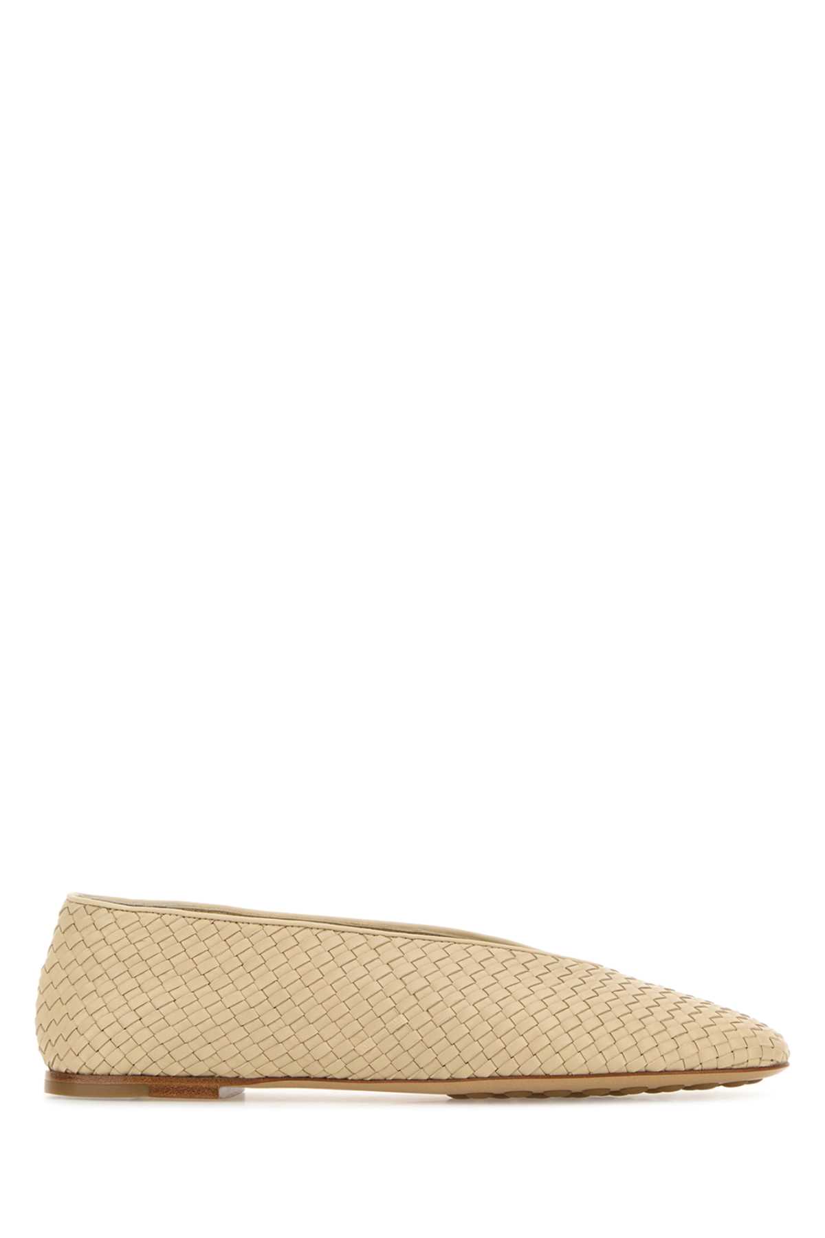 Bottega Veneta Cream Leather Rosa Ballerinas Tufo Ballerine – Women
