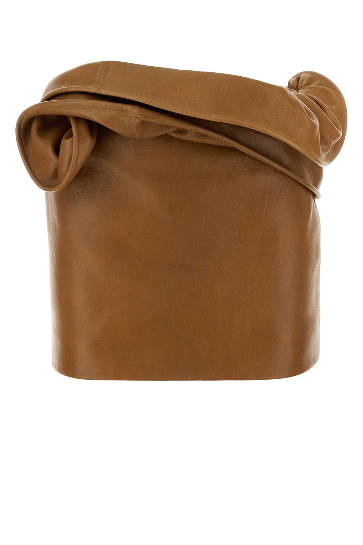 Magda Butrym Camel Leather Mini Skirt Gonne – Women