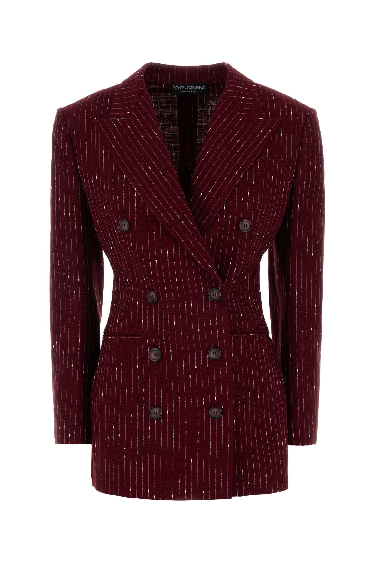 Dolce & Gabbana Embroidered Tweed Blazer Rigato Giacche E Gilet – Women