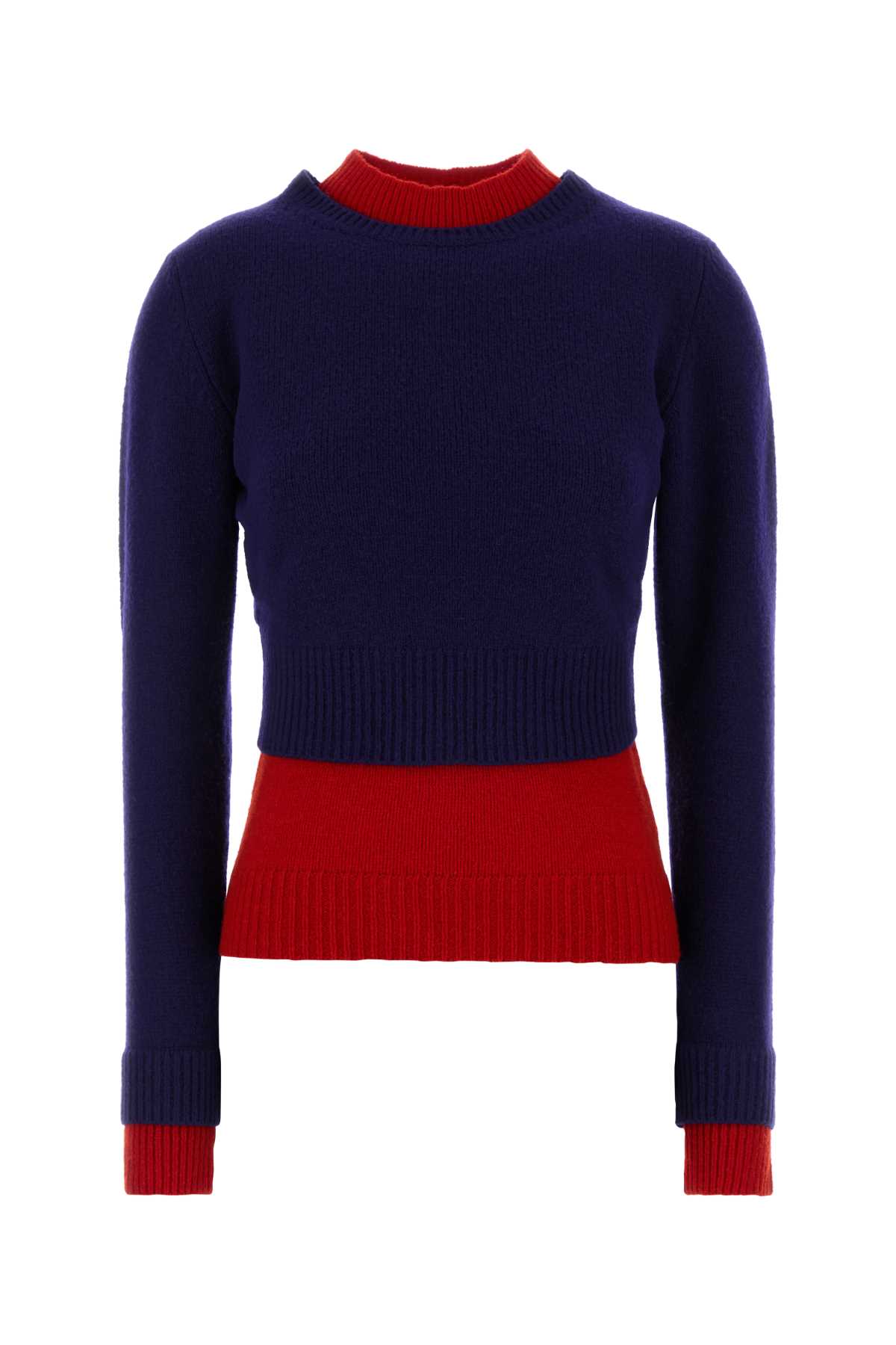 Jil Sander Navy Blue Wool Blend Sweater Haiti Exterior: Virgin Nylon Maglieria – Women